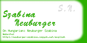 szabina neuburger business card
